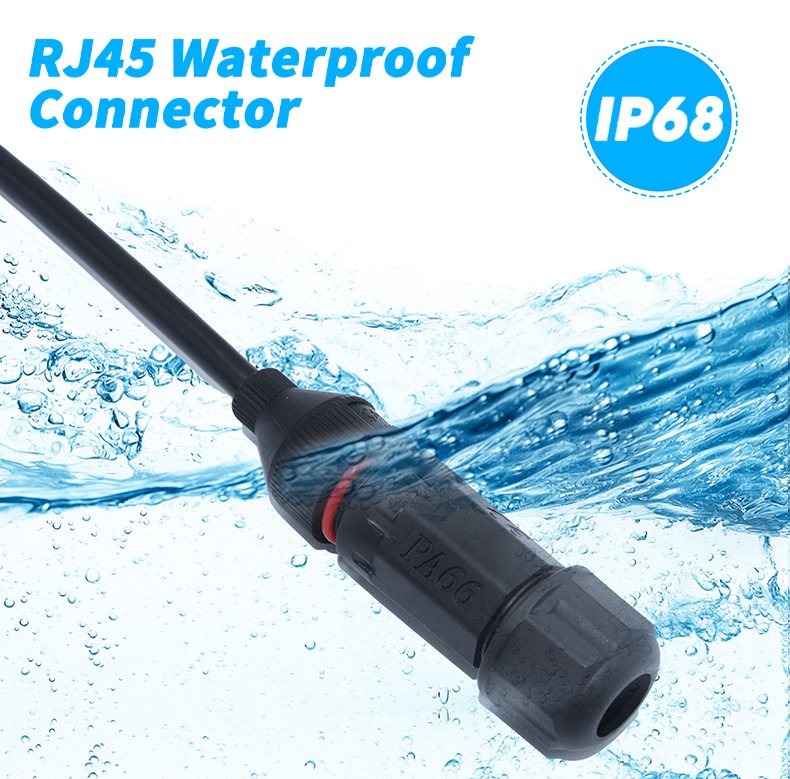 IP68 RJ45 Waterproof Connector CAT6 Ethernet LAN Coupler