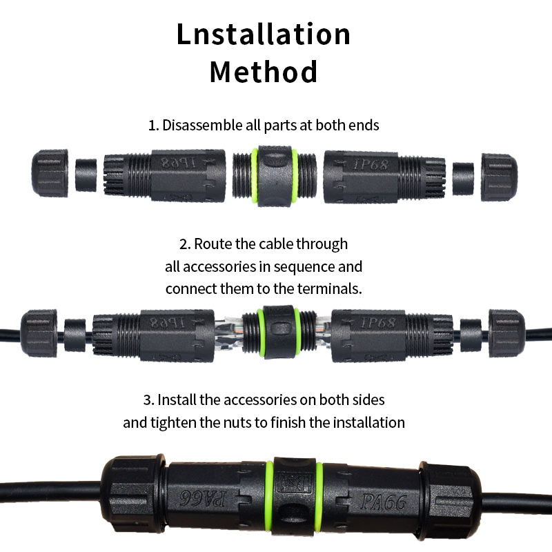 IP68 Waterproof RJ45 CAT6 STP Female Jack Outdoor CCTV Ethernet Coupler Industrial Marine Connectors