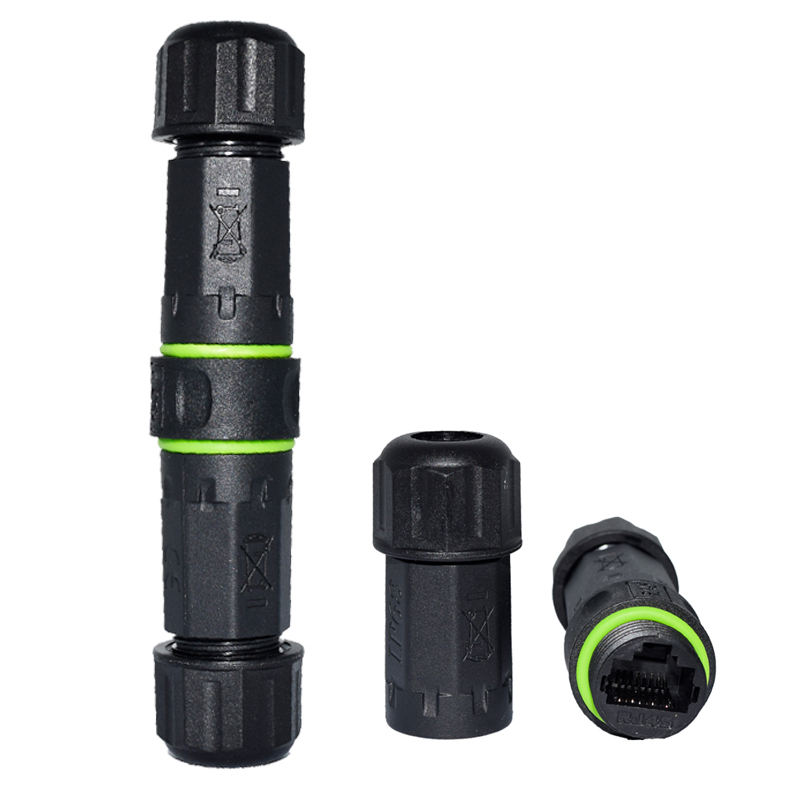 IP68 Waterproof RJ45 CAT6 STP Female Jack Outdoor CCTV Ethernet Coupler Industrial Marine Connectors