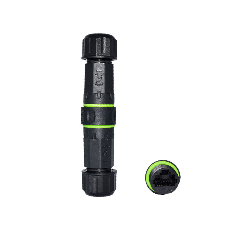 IP68 Waterproof RJ45 CAT6 STP Female Jack Outdoor CCTV Ethernet Coupler Industrial Marine Connectors