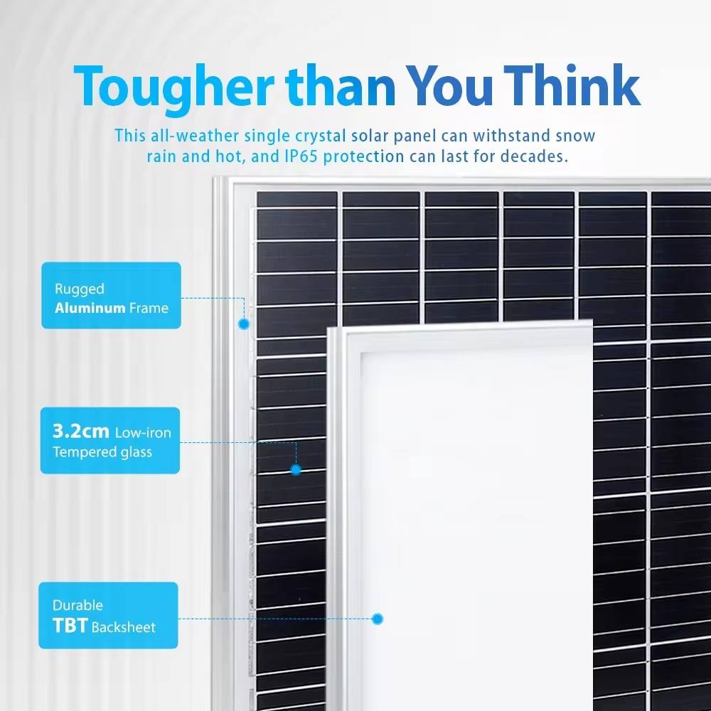 Outdoor IP67 Waterproof Solar Panels Renewable Energy Home Use