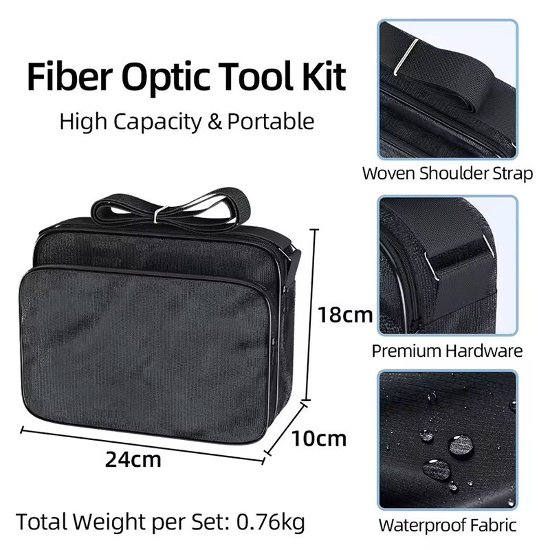 FTTH Fiber Optic Tool Kit with Optical Power Meter Visual Fault Locator Cleaver Miller Pliers
