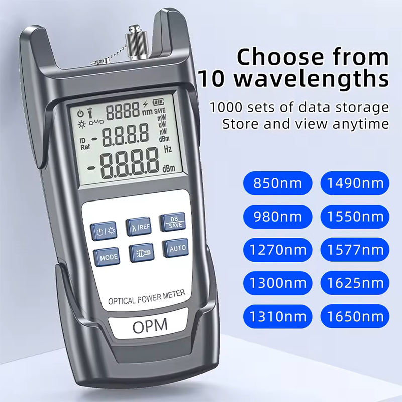 FTTH Fiber Optic Tool Kit with Optical Power Meter Visual Fault Locator Cleaver Miller Pliers