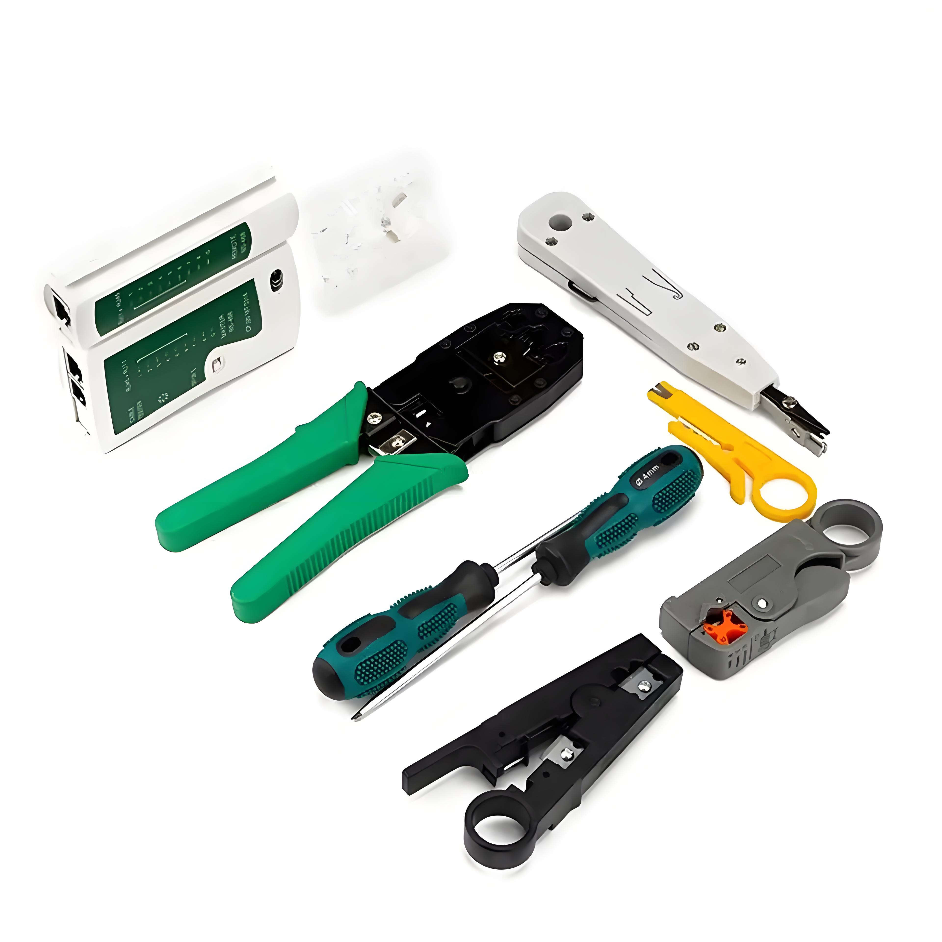 Network Tel Tool Kit Crimping Tool Wire Cutter Cable Stripper Punch Knife