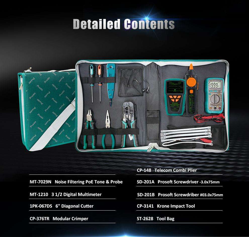 Proskit PK-2629 Network Repair Tool Set Combination of Essential Tools