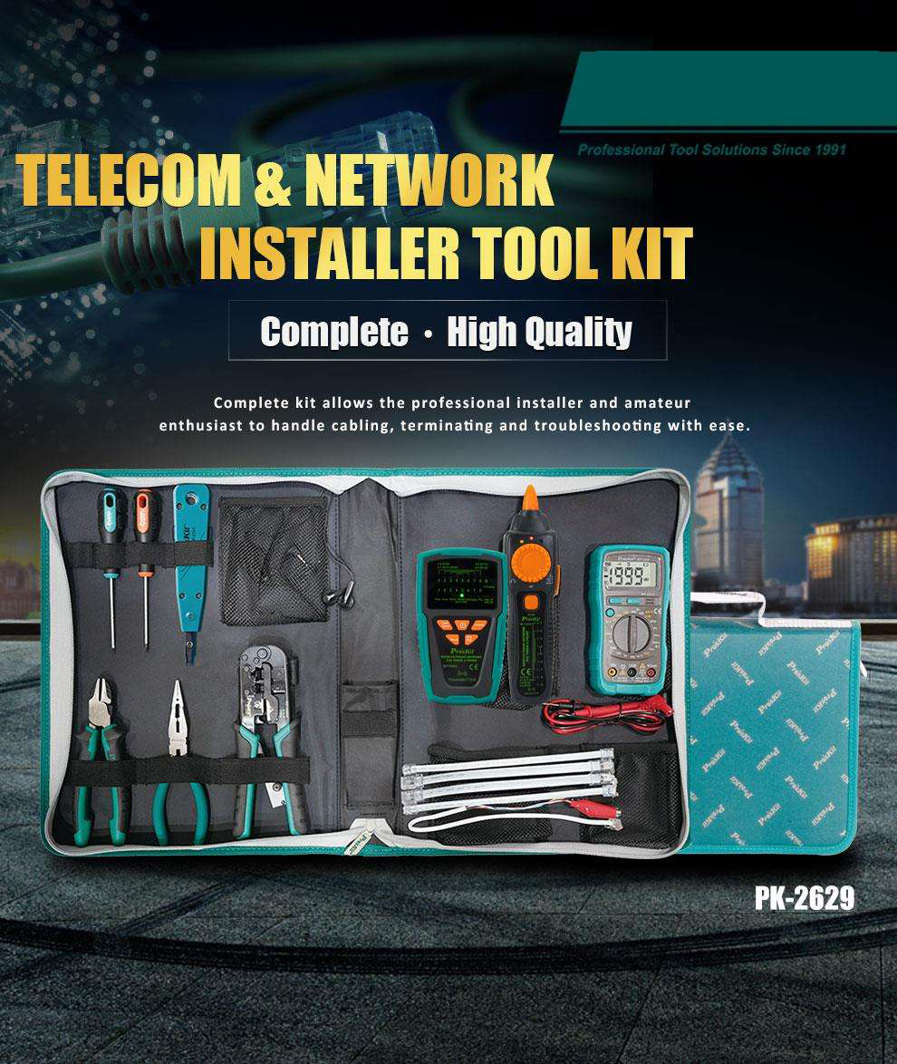 Proskit PK-2629 Network Repair Tool Set Combination of Essential Tools